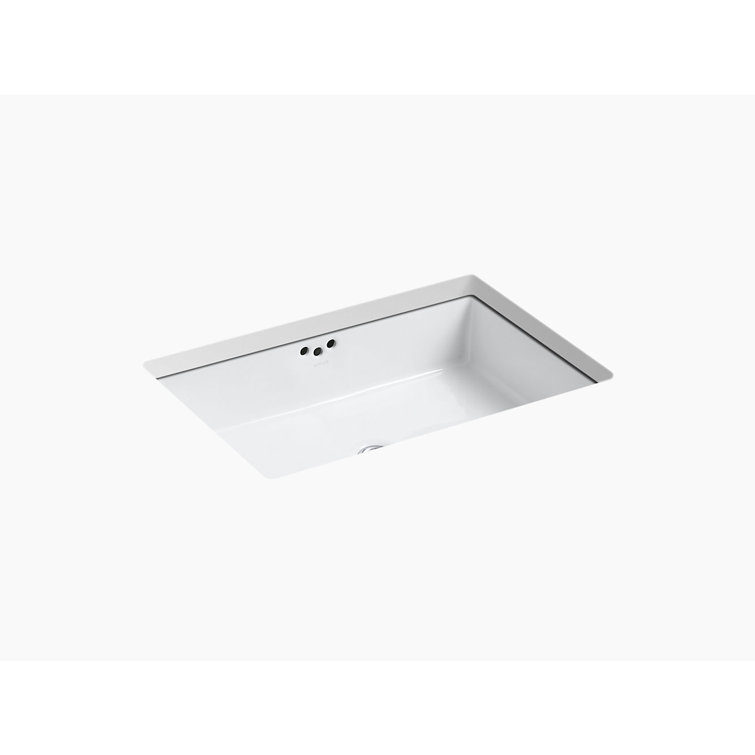 Kohler Kathryn® Vitreous China Rectangular Undermount Bathroom Sink and